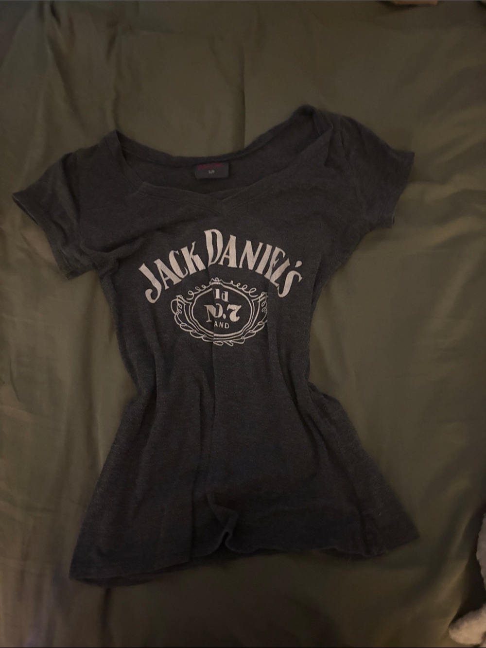 Jack Daniels Dark Gray Short Sleeve Logo Tee